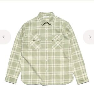 3sixteen Crosscut Flannel Shirt - Seafoam Slub
